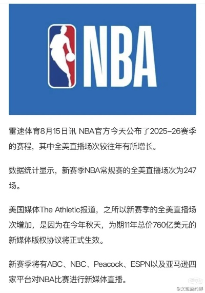 NBA多久开赛？新赛季时间、看点与球迷期待全解析